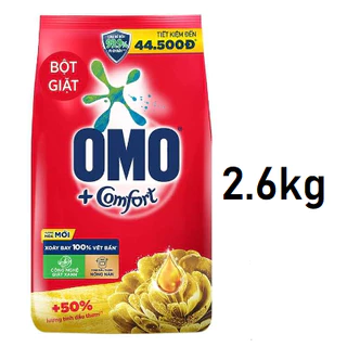 Bột giặt Omo Comfort tinh dầu thơm Nồng Nàn ̣̣- Vàng 2.6kg