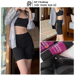 Quần legging nữ lửng RP vải thun cao cấp biker nữ đùi ngố đồ mặc nhà dáng ôm bó lưng thun tập gym yoga bigsize RPLG01