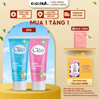 Kem Tẩy Lông Cho Da Thường, Da Nhạy Cảm Cleo Avocado Hair Removal Cream Sensitive Skin 50g