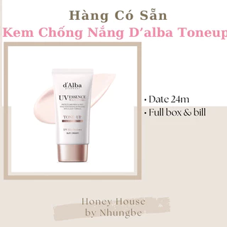 [đủ bill Hàn] KEM CHỐNG NẮNG THUẦN CHAY NÂNG TONE CĂNG BÓNG DALBA D'ALBA UV ESSENCE WATERFULL+ TONE UP SPF 50+PA++++