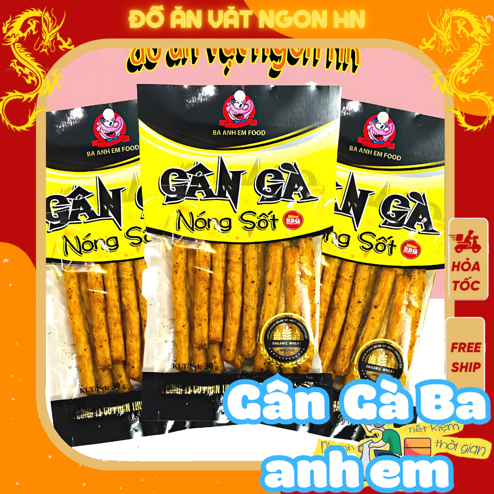 Que cay snack gân gà 10 gói tăm cay ăn vặt cổng trường hấp dẫn giá rẻ