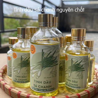 Tinh dầu sả chanh nguyên chất 50ml, 100ml, chưng cất thủ công. Tinh dầu xả chanh xông phòng, xịt phòng, treo xe ô tô