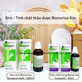 Siro mũi Sinupret 100ml - Tinh chất họng Tonsipret 30ml nội địa Đức Bionorica