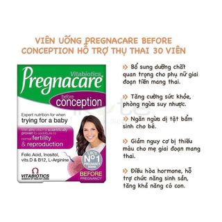 Viên uống Bổ trứng Pregnacare Before Conception cho nữ 30v