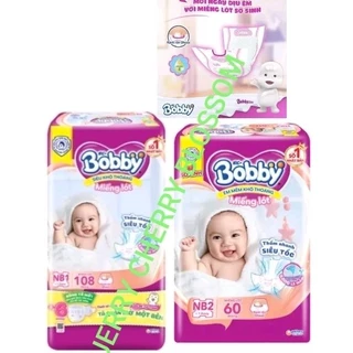 Miếng lót Bobby Newborn 1(108 miếng), Newborn 2 (60miếng)