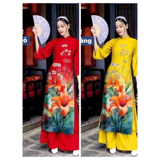 Áo Dài Thiết Kế In 8D Cao cấp mã CT02 nhiều màu đủ size S/M/L/XL/2XL/3XL/4XL/5XL