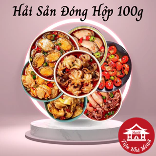 Hải Sản Đóng Hộp Tứ Xuyên - Bào Ngư-Tôm Hùm Đất-Hàu Sữa-Mực Trứng-Sò Điệp-Bạch Tuộc-Ốc Giác - Hộp 100g - tiemnhamei68