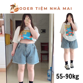 Quần đùi Bigsize jeans xanh bigsize hàng Quảng Châu Cao Cấp 55-100kg