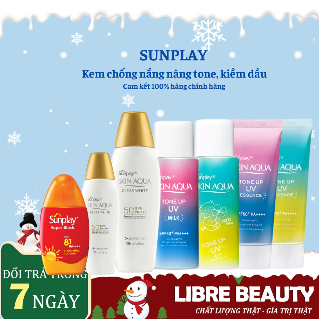 Sữa chống nắng hằng ngày dưỡng trắng cho da dầu Sunplay Skin Aqua Clear White SPF 50+ PA++++ 55g