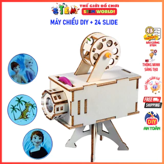 STEM World - Máy chiếu công nghệ DIY (kèm 24 màn chiếu). Đồ chơi giáo dục khoa học sáng tạo trí tuệ cho bé. thegioistem