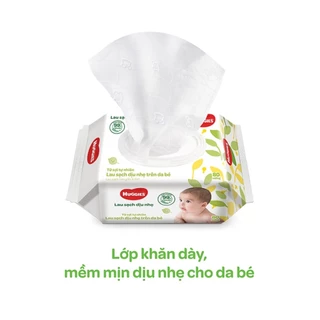 Khăn ướt cho trẻ sơ sinh Huggies không mùi 80 tờ/Bơ hạt mỡ 72 tờ