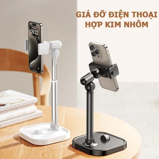 Giá Đỡ Điện Thoại Để Bàn; Chân Đế Nâng Hợp Kim Nhôm; Giá Đở Xem Phim Livestream