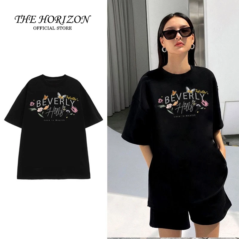 Áo thun Local Brand THE HORIZON - Beverly, áo phông nam nữ unisex form rộng 100% COTTON