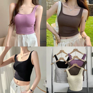 Áo Bra Nữ Thun Tăm Dáng Lửng Sẵn Đệm Ngực Siêu Hot 244