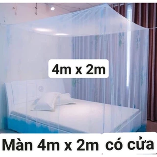 Màn tuyn 4m x 2m có cửa màu xanh ( MÀN 4M CÓ CỦA)