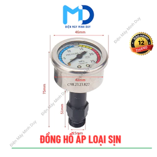 Đồng hồ đo áp lực máy rửa xe mini - phụ kiện máy rửa xe cao áp