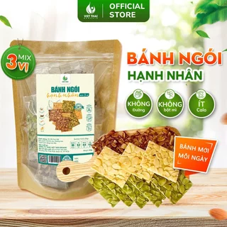 [Giòn Tan] Bánh Ngói Hạnh Nhân MIX 3 VỊ - Không Bột Mì, Không Đường Ăn Eatclean Keto Mới Mỗi Ngày (Việt Thái Organic)