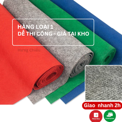 Thảm nỉ trải sàn phòng khách dạng cuộn thảm lót cửa trải văn phòng sự kiện 3mm trải sân khấu event hội nghị ED22