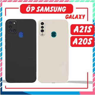 Ốp lưng Samsung A20S / A21S cạnh vuông,mềm dẻo,hạn chế bám bụi,vân tay chất nhựa TPU