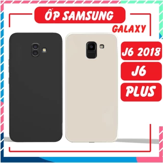 Ốp lưng Samsung J6 2018 / J6 PLUS (J6+) cạnh vuông,mềm dẻo,hạn chế bám bụi,vân tay chất nhựa TPU