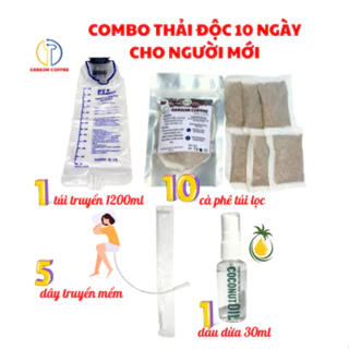 Combo Detox Bộ Dụng Cụ + Cà Phê thải độc đại tràng,Coffee Enema Gerson (liệu trình 10 ngày)