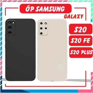 Ốp lưng Samsung S20 / S20 FE / S20 PLUS cạnh vuông,mềm dẻo,hạn chế bám bụi,vân tay chất nhựa TPU