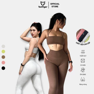 Quần Legging Dye Tomtiger Trơn Co Giãn Mềm Mịn Cho Nữ Gym Yoga Thể Thao