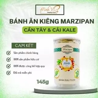 Bánh dinh dưỡng marzipan hộp 145g vị cần tây cải kale giúp giữ dáng, làm đẹp da, hỗ trợ giảm cân