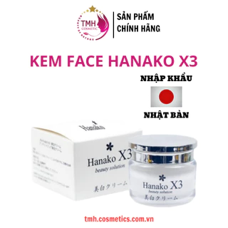 Kem face Hanako x3 Nhật Bản dưỡng trắng da mặt mịn màng 12g