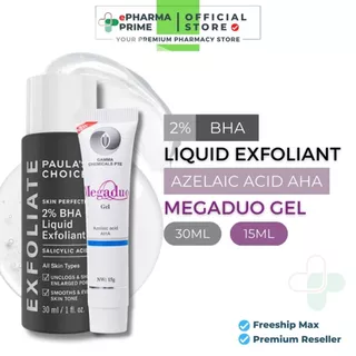 [COMBO] Paula's Choice 2% BHA Liquid Exfoliant 30ml + Gel Megaduo Azelaic Acid AHA 15g Tẩy Da Chết, Tái Tạo Da