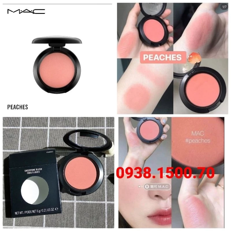 PHẤN MÁ HỒNG MAC  Sheertone Blush Fard À Joues Peaches 6g