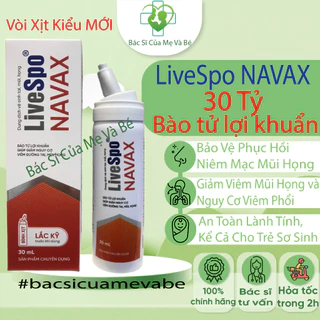 [ Chính Hãng] Bình Xịt Nhôm Nước muối sinh lý bào tử lợi khuẩn Livespo Navax - vệ sinh, phòng ngừa viêm nhiễm