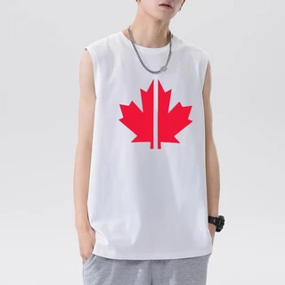 Áo ba lỗ lá đỏ  sát nách vải thun cotton mềm mịn thoáng mát unisex , áo tanktop nam nữ from rộng có size otisstore.vn