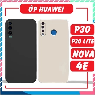 Ốp lưng Huawei P30 / P30 LITE / NOVA 4e cạnh vuông,mềm dẻo,hạn chế bám bụi,vân tay chất nhựa TPU