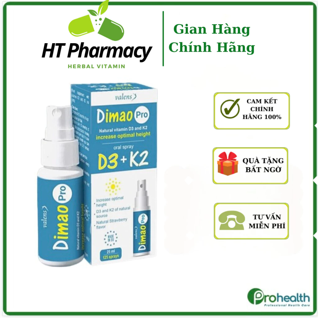 D3k2 dimao ,d3k2 dạng xịt hấp thu canxi hiệu quả, cải thiện mật độ xương, giúp xương,răng chắc khoẻ