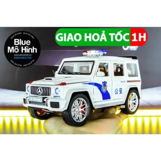 Xe mô hình cảnh sát Mercedes G63 Police SUV 1:24 Trắng