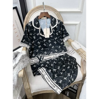 Bộ pijama nữ áo cộc tay quần đùi nhiều màu chất lụa cao cấp Xumaki Store BO033C