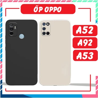 Ốp lưng Oppo A53 / A52 / A92 cạnh vuông,mềm dẻo,hạn chế bám bụi,vân tay chất nhựa TPU