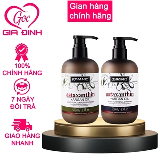 Dầu Gội Xả Dưỡng Sinh ROMACY ASTAXANTHIN ARGAN OIL Phục Hồi Chống Lão Hóa Tóc 500ml