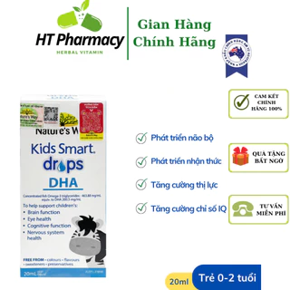 DHA Nature's Way Kids Smart Drops Dạng Giọt Giúp Tăng IQ, Phát Triển Não Bộ Cho Bé 20ml_chính Hãng