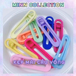 Kẹp tóc mái mỏ vịt kim loại màu pastel đơn giản phong cách hàn quốc phụ kiện hottrend Minn Collection