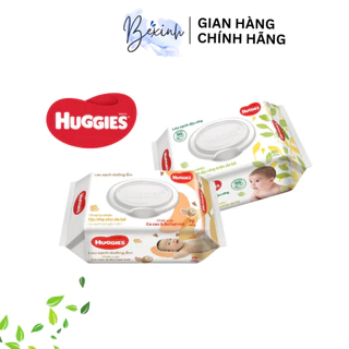 Khăn ướt Huggies không mùi 80 tờ/ca cao&bơ hạt mỡ 72 tờ