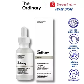 Tinh Chất The Ordinary Niacinamide 10% + Zinc 1% giảm mụn, mờ thâm, thu nhỏ lỗ chân lông