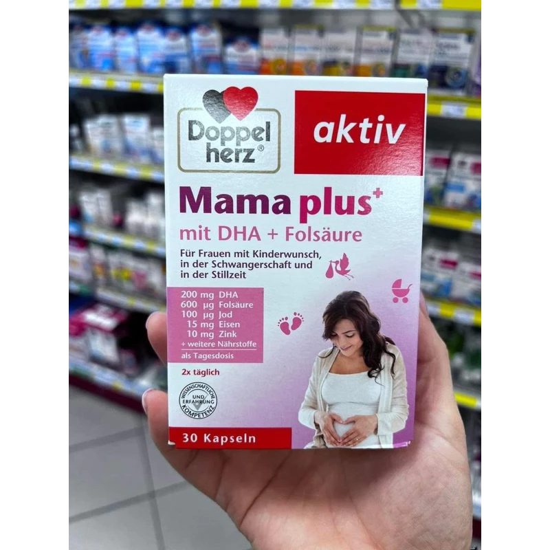 [Date mới nhất] Vitamin tổng hợp cho bà bầu Doppelherz Mama plus 30 viên của Đức