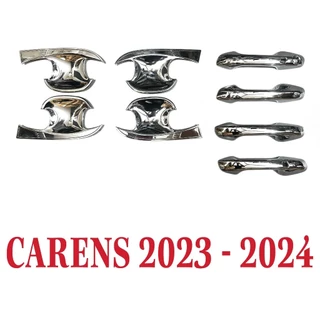 Ốp tay nắm, hõm cửa xe Kia Carens đời 2022 2023 2024 Nhựa ABS mạ crom cao cấp