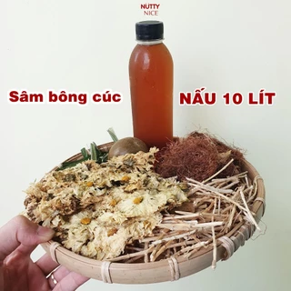 Set Nguyên Liệu nấu Trà Sâm Bông cúc 10L Nutty Nice ( kèm đầy đủ công thức nấu)