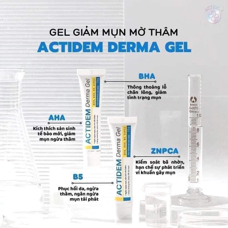 Gel giảm mụn mờ thâm Actiderm 18g