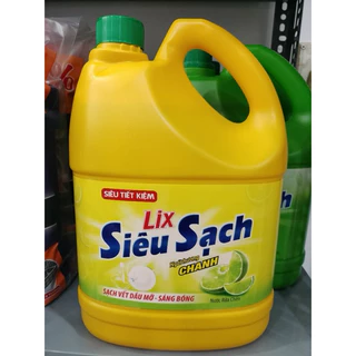 NƯỚC RỬA CHÉN LIX SIÊU SẠCH HƯƠNG CHANH 3,6KG