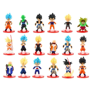 Mô Hình DragonBall Bộ 18 Nhân Vật Chibi Dragon ball - Cao 6-7cm - Nặng 350gram - Dragon Ball - No Box , Bọc Túi OPP