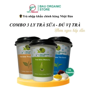 Combo 3 Ly Trà Sữa Tự pha Kèm topping - Đủ vị trà